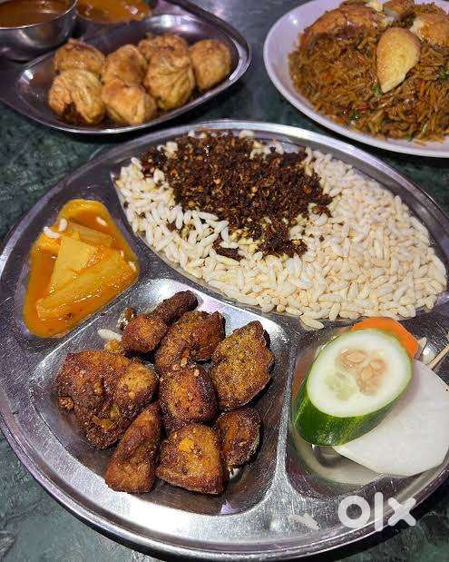 Chicken ,egg,mutton, tea ,maggie,