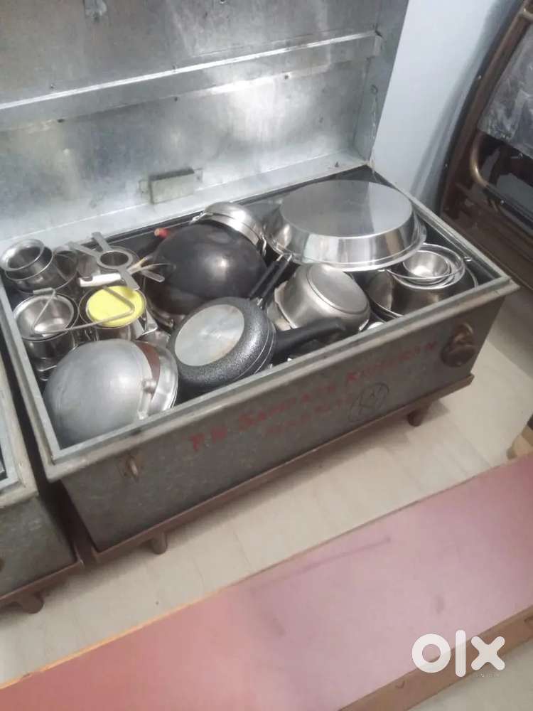 Stainless steel vessels used and unused useful for small home caters.