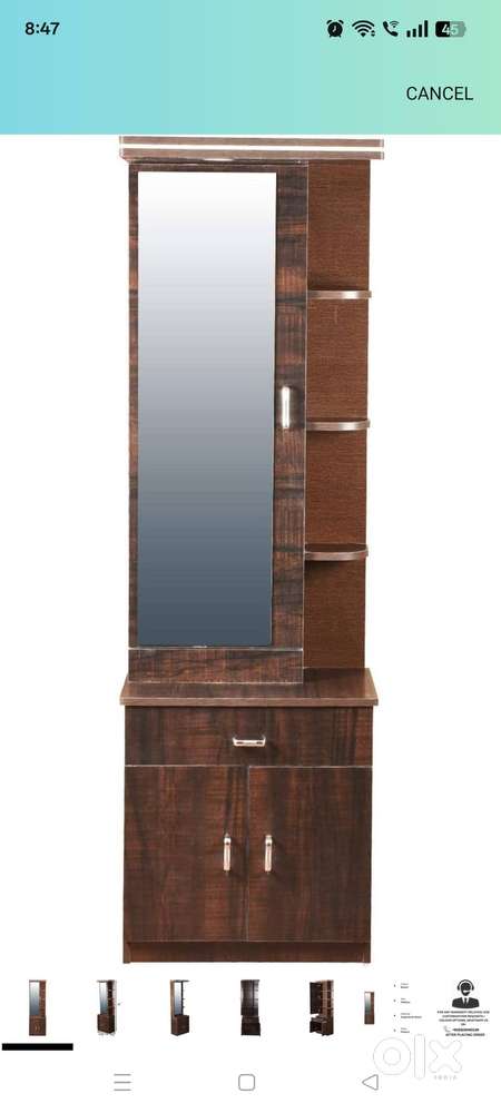 Dressing table with mirror