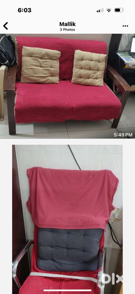 2 Seater Sofa + 2 Computer Chair