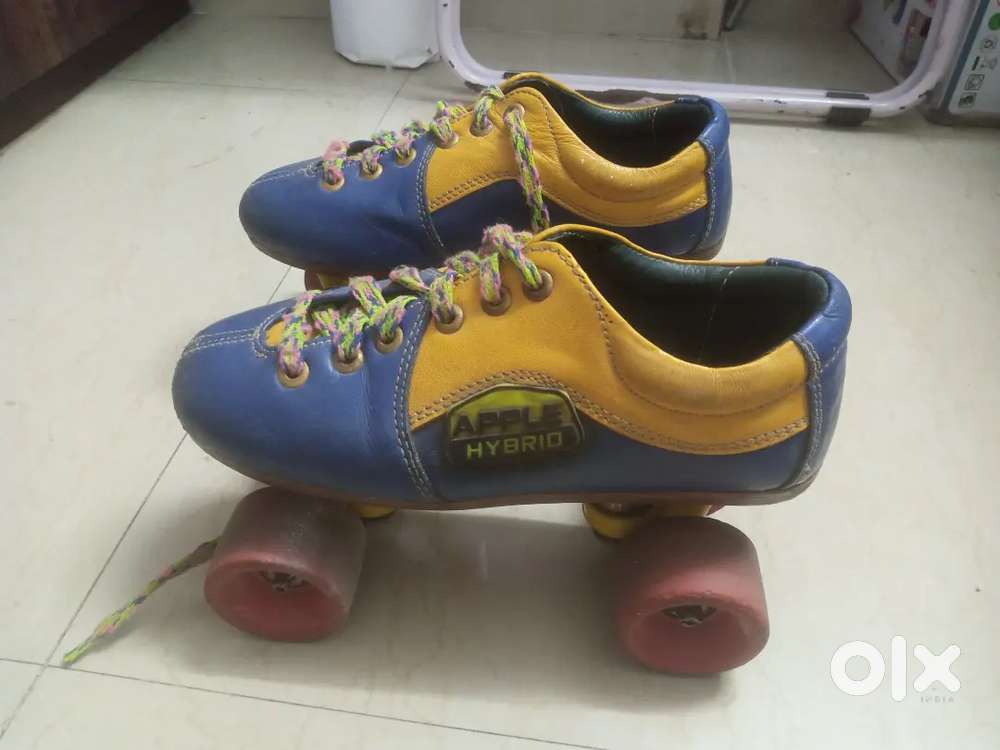 Skating Rubber quad wheels with shoes