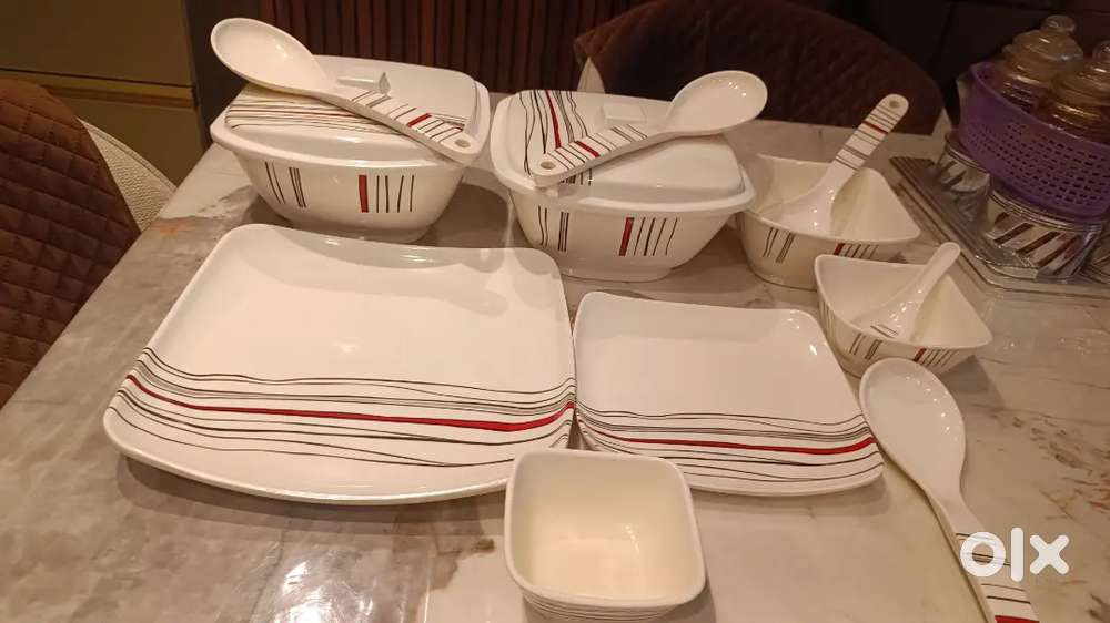40 piece Melamine dinner set just like new