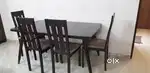 6 seater dining table with 4 chairs