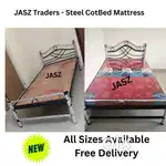 Steel cot bed mattress sales- Family Bedroom cot bed