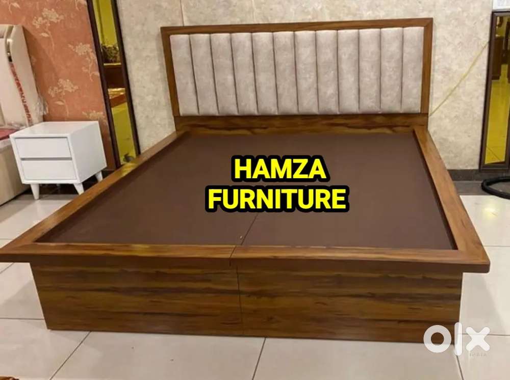HAMZA FURNITURE New designer stylish look plywood Bed 6by6