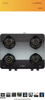 BLOWHOT Premium Sapphire Design 4 Burner Cooktop, ISI certified.