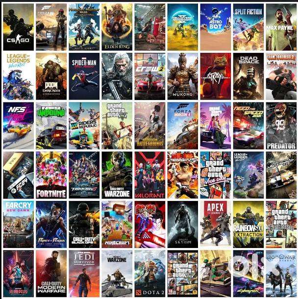 All PC Games and all the adobe software available