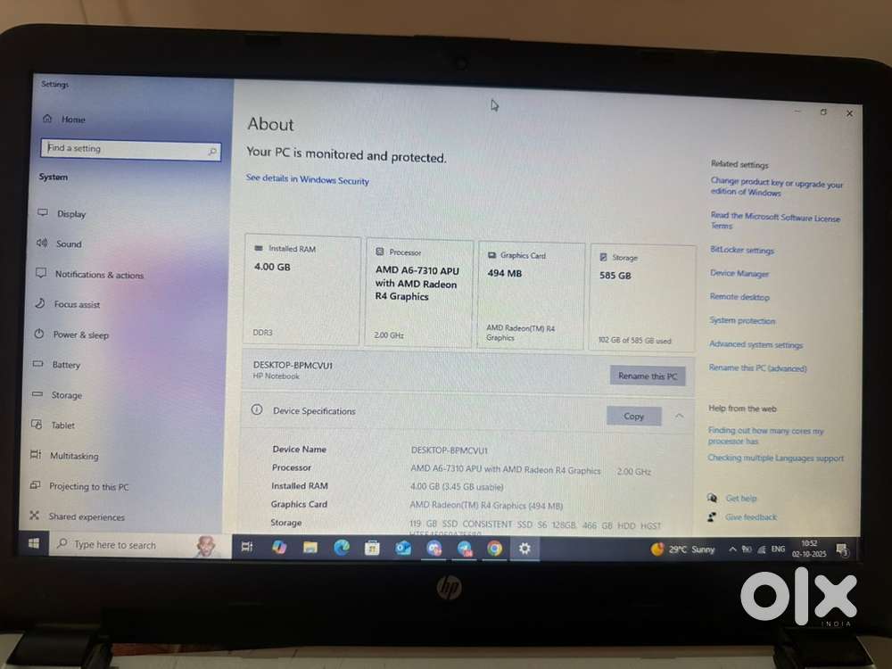 Hp laptop good condition