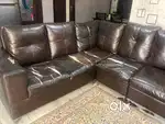 Rexine cloth 3+2 corner seat