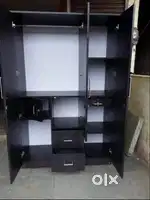 NEW 3 DOOR WARDROBE IN BLACK FINISHED