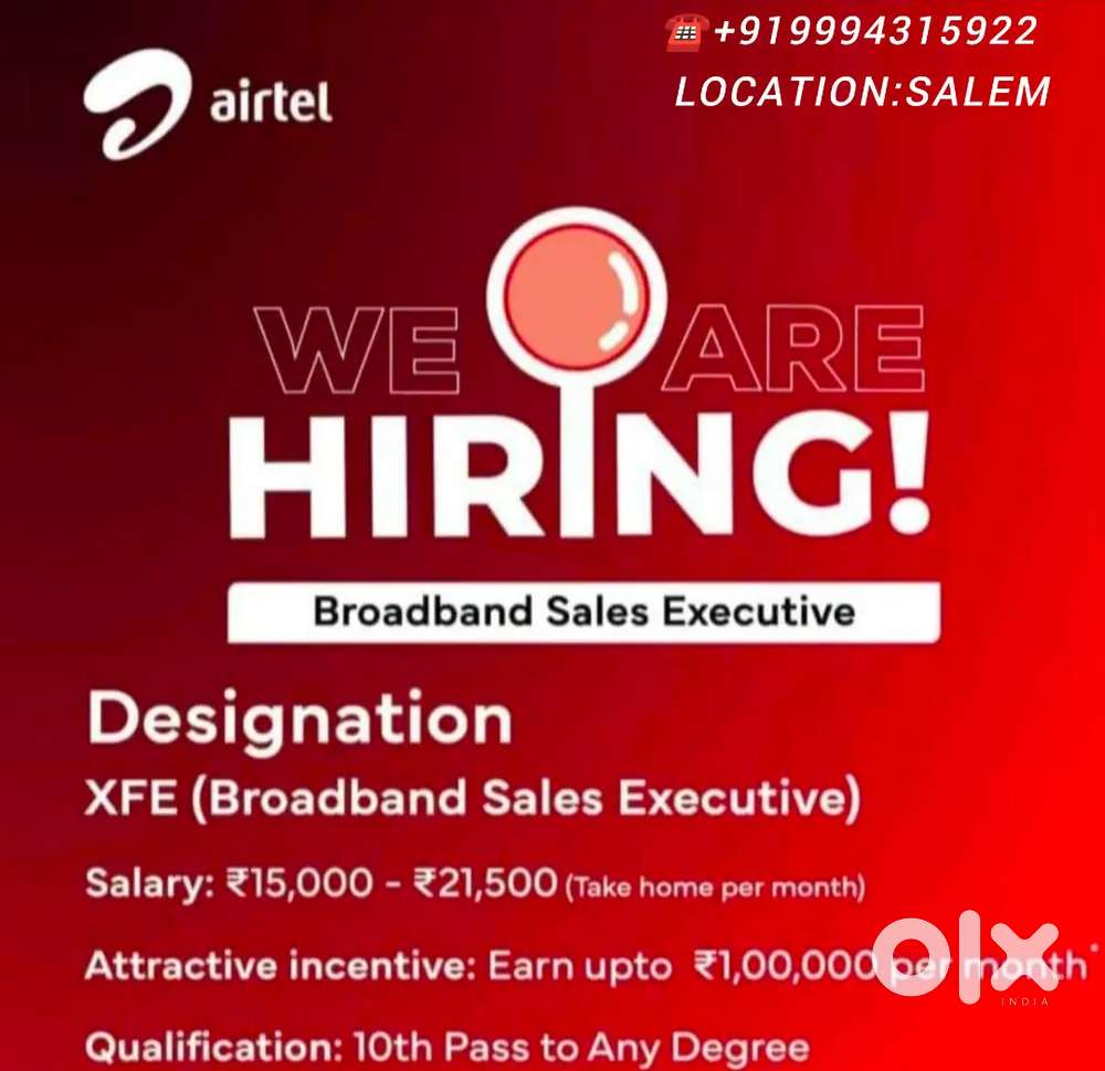 Airtel broadband sales executive