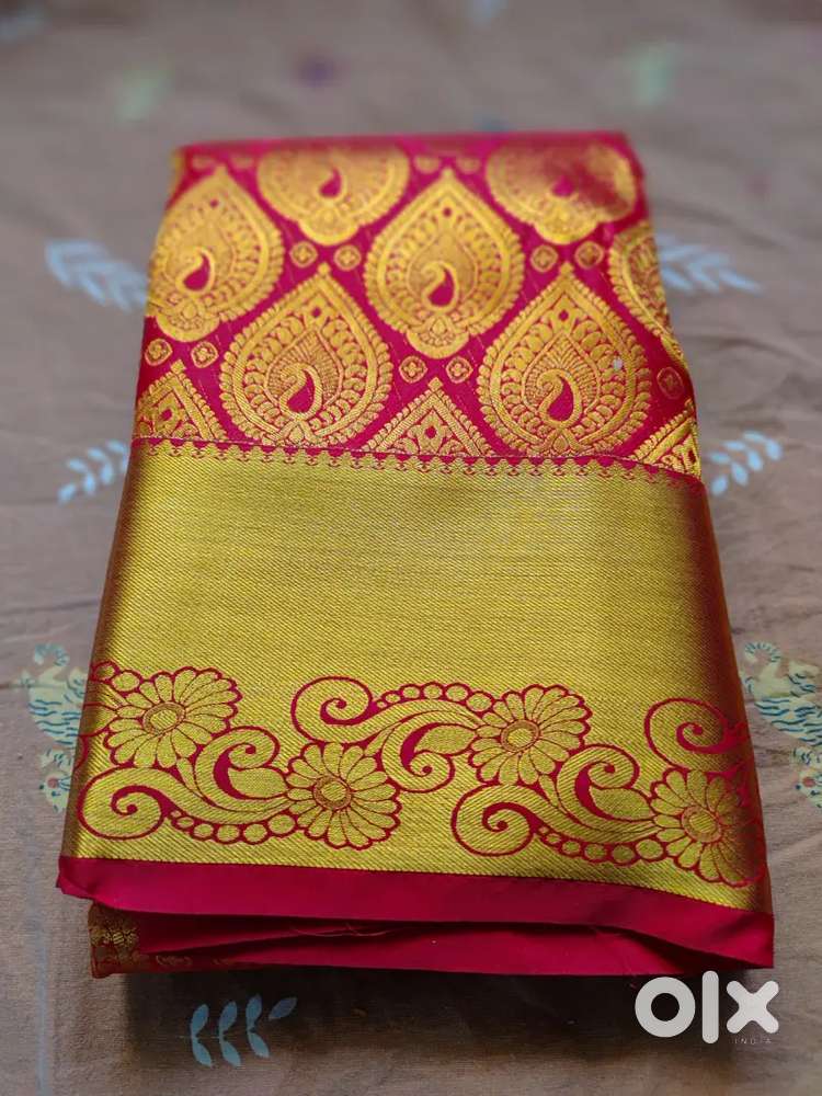 Red Gold zari Kanchipuram Saree