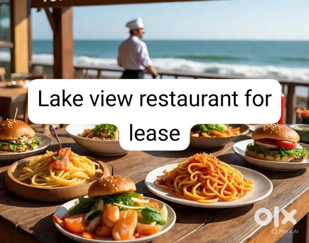 River facing Multicuisine Restaurant with bar for rent