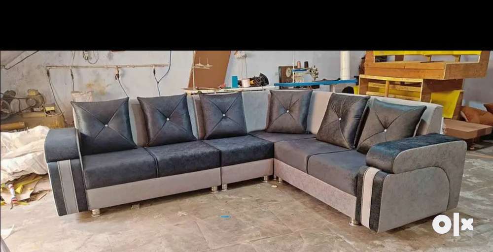 New L shape Lethar sofa set