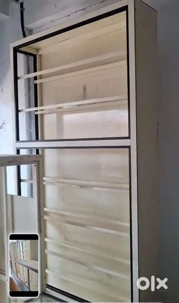 Aluminum shelf.