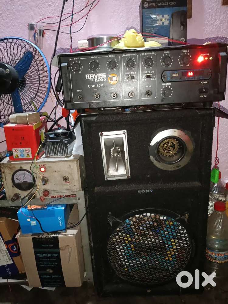 AMPLIFIER 80 WATT FM WOOFER HDMI LED LIGHT FAN 15-24VOLT ADAPTER, MANY