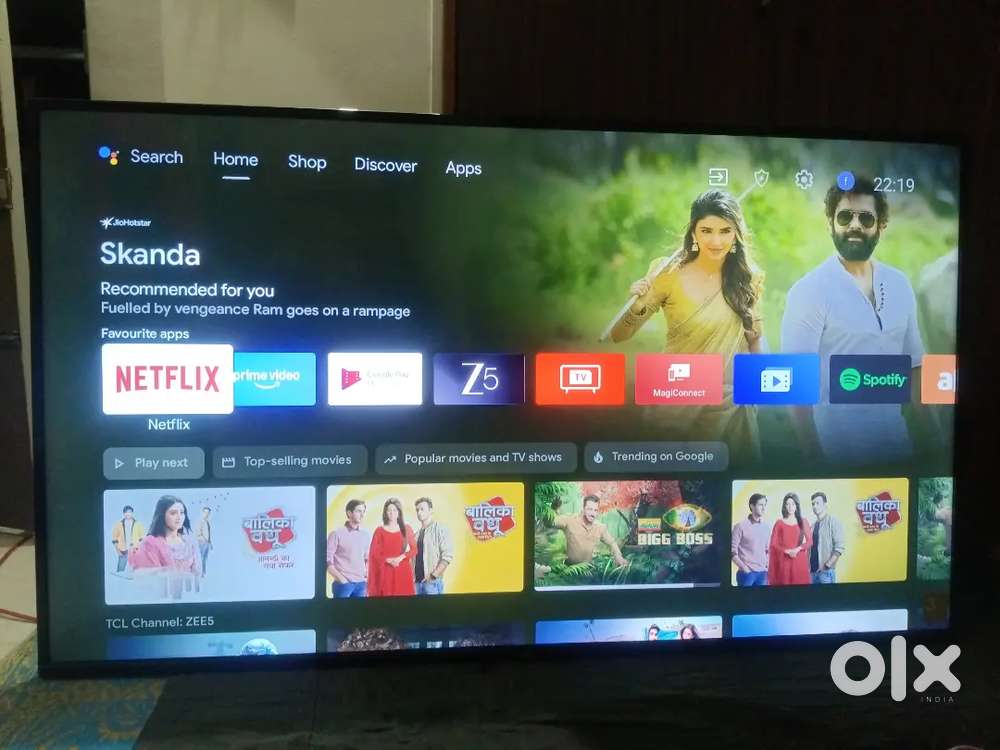 Tcl 65 android tv normal use Good condition