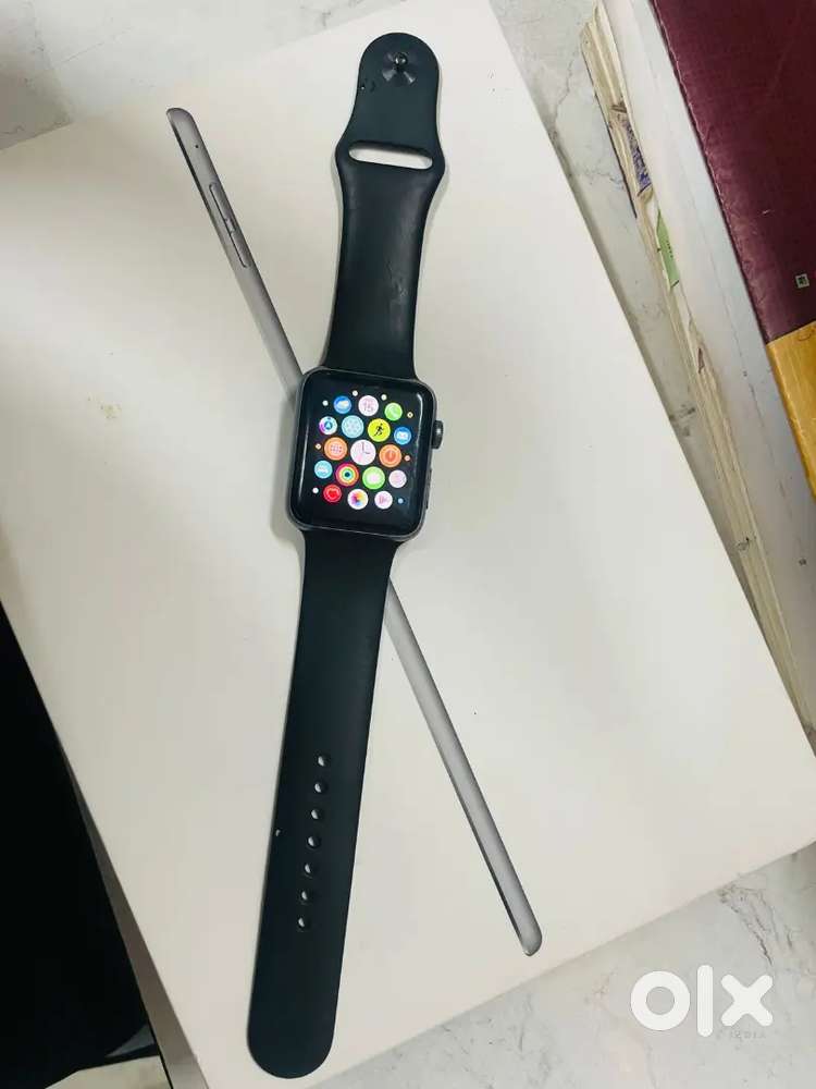 APPLE WATCH SERIES 3 SIZE 42MM ONLY GPS BATTERY HEALTH 92% WITH CABLE