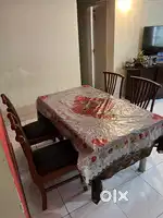 Large Dining Table with 4 High Quality Chairs