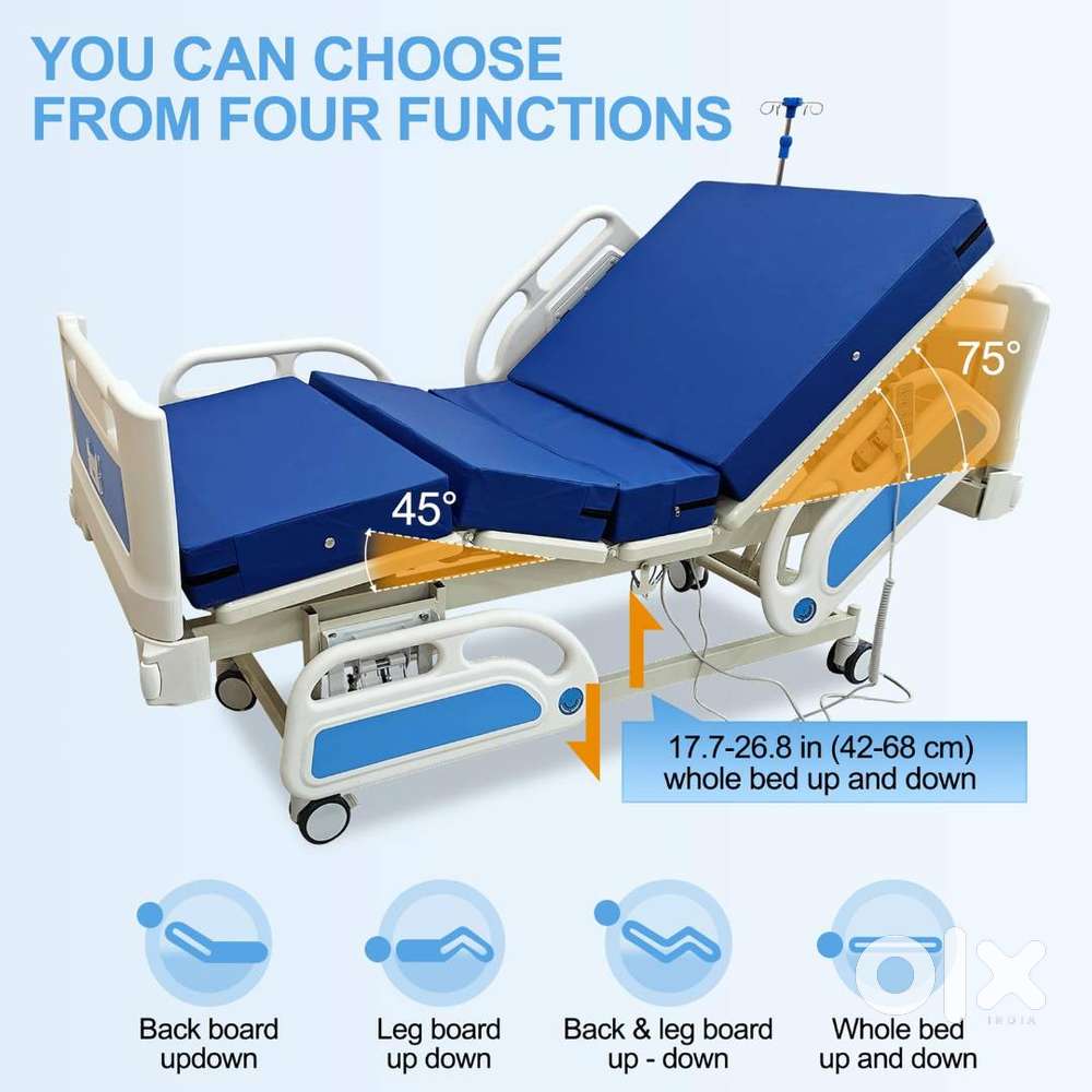 Hire Hospital beds Automatic remote controlled fowler 3 way mattress