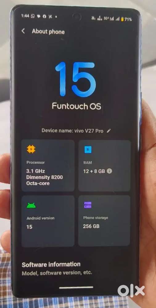 Vivo V27 pro 12gb/256 gb, 13000,14000 contact na kare