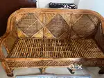 Cane 5 seater sofa with centre table