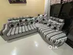 Sofa set with pillows