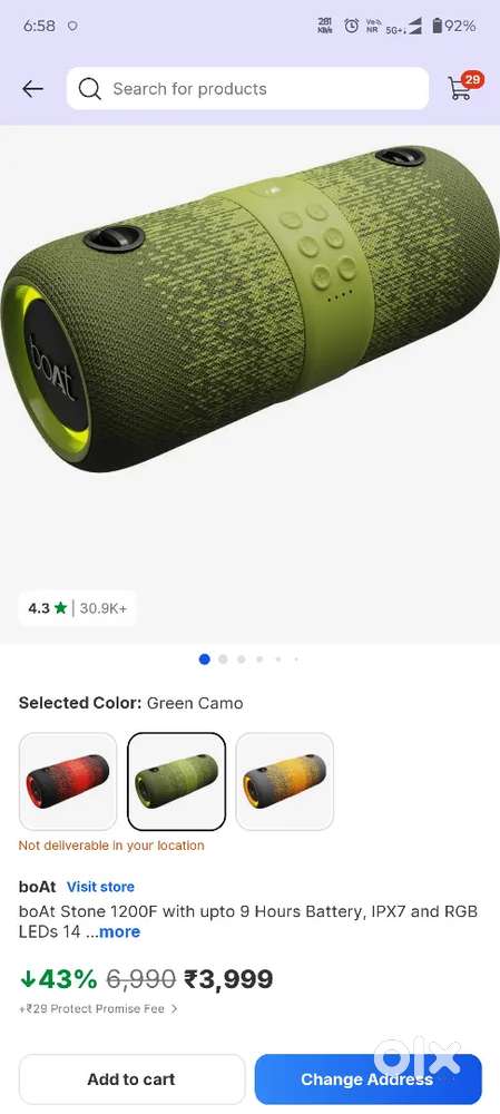 Boat  stone 1200 f bluetooth speaker