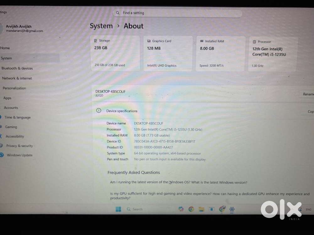 Lenovo 1i intel core 5