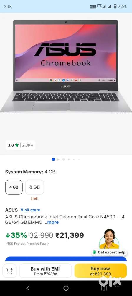 ASUS laptop Chromebook