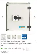 3 phase 63A TPN switch L&T brand