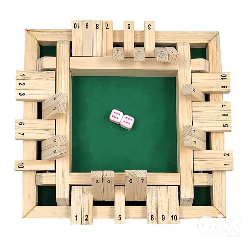 Shut The Box Dice Wooden Game