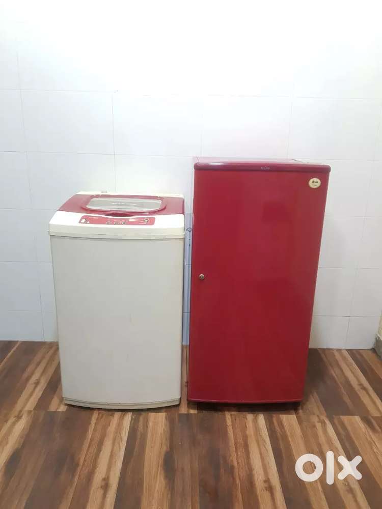 Lg single door refrigerator and 6.2kg top load washing machine