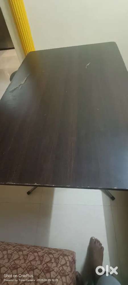 Folding wooden dining table