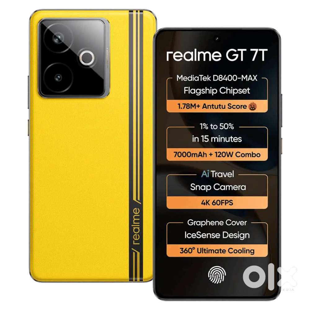 Realme gt 7 t 5g Ram 12+12 , 256gb