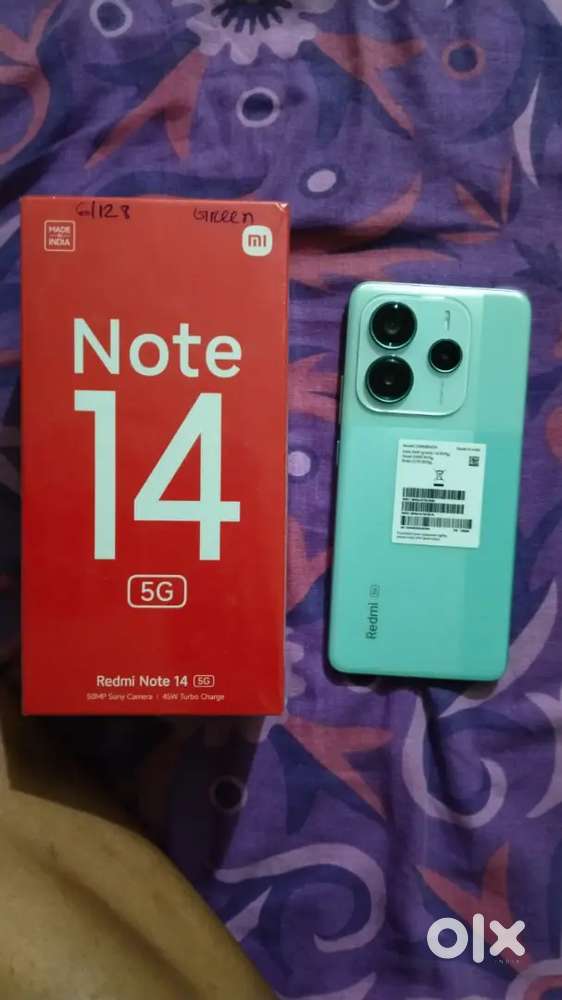 REDMI NOTE 14, 5G 1 DAY old only for sell