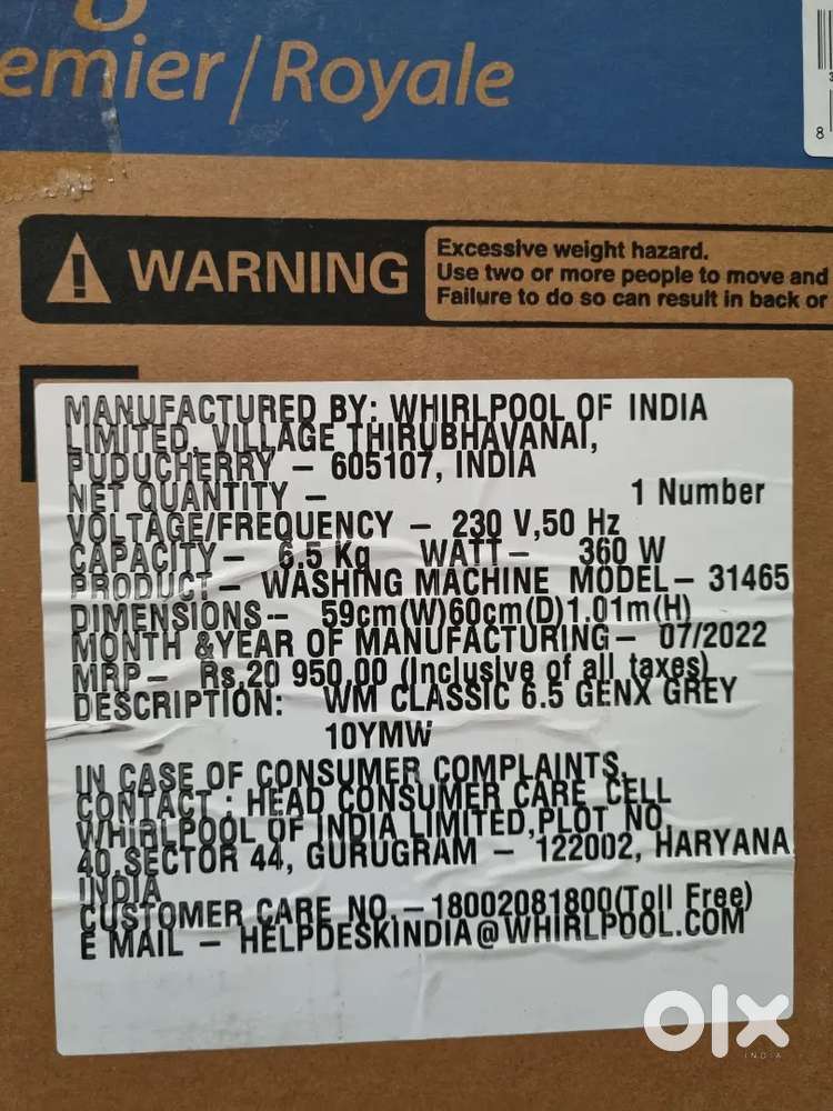 Whirlpool Washing Machine