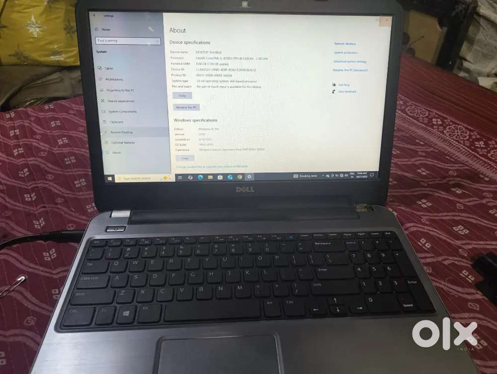 Sell Laptop but magar issue in laptop battery are not work in proper