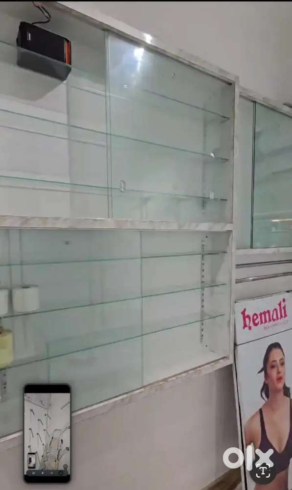 Shop furniture sell for mobail shop , silver & gold, imitation