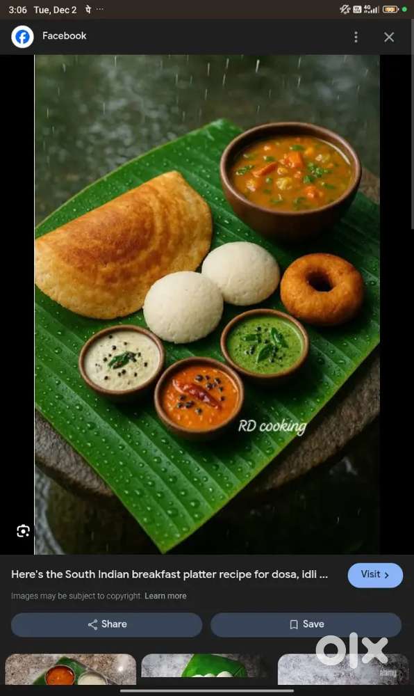 I.m  tiffin master 4 items dosa idli bonda wada 10 years experience