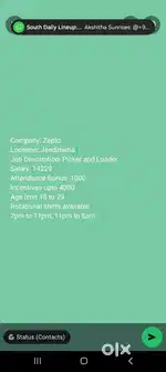 Wanted male picker and loader jeedimetla