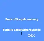 Back office job vacancy