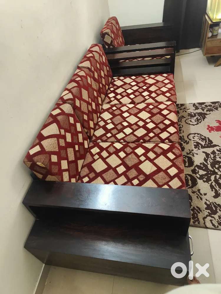 Sofa 3+1+1 Sheesham wood