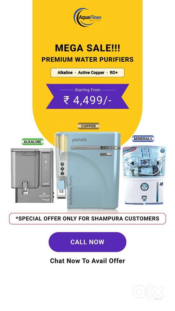 RO Water Purifier Machine /Filter for ₹4499/- with installation
