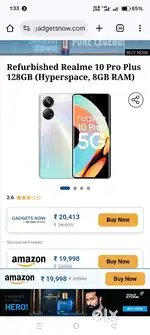Realme 10 pro plus 5g 6/128