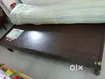 Single original wooden bed
