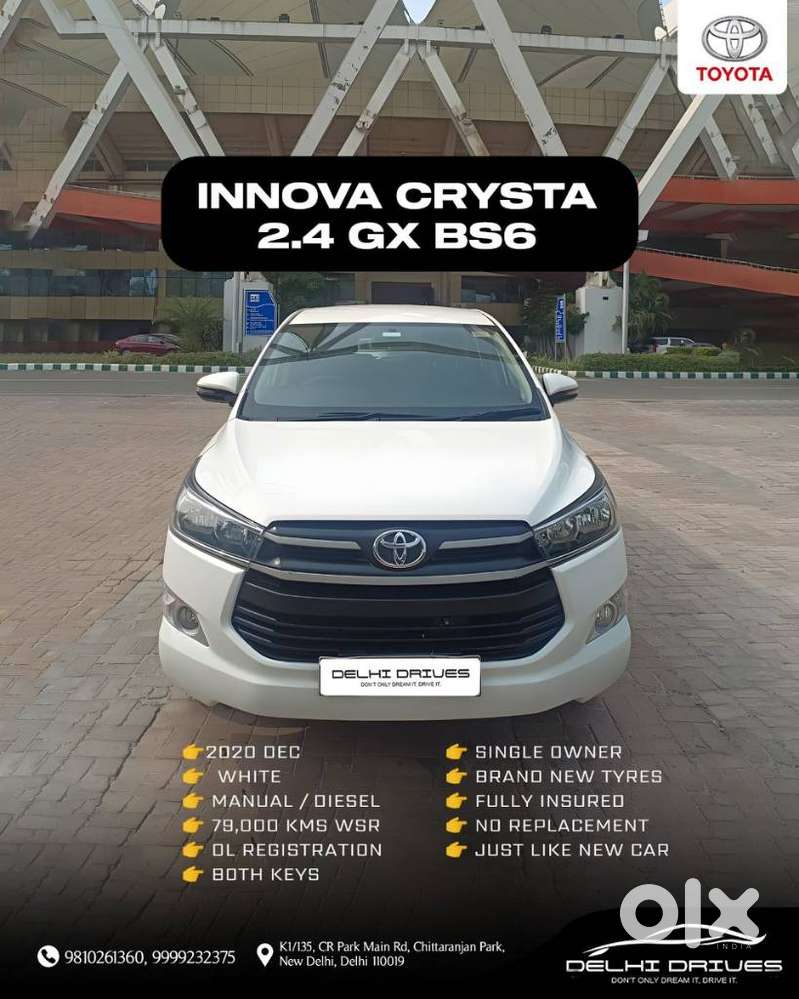 Toyota Innova Crysta 2.4 GX MT, 2020, Diesel