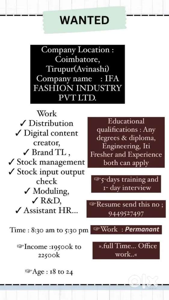 Ifa Fashion Industry Pvt Ltd