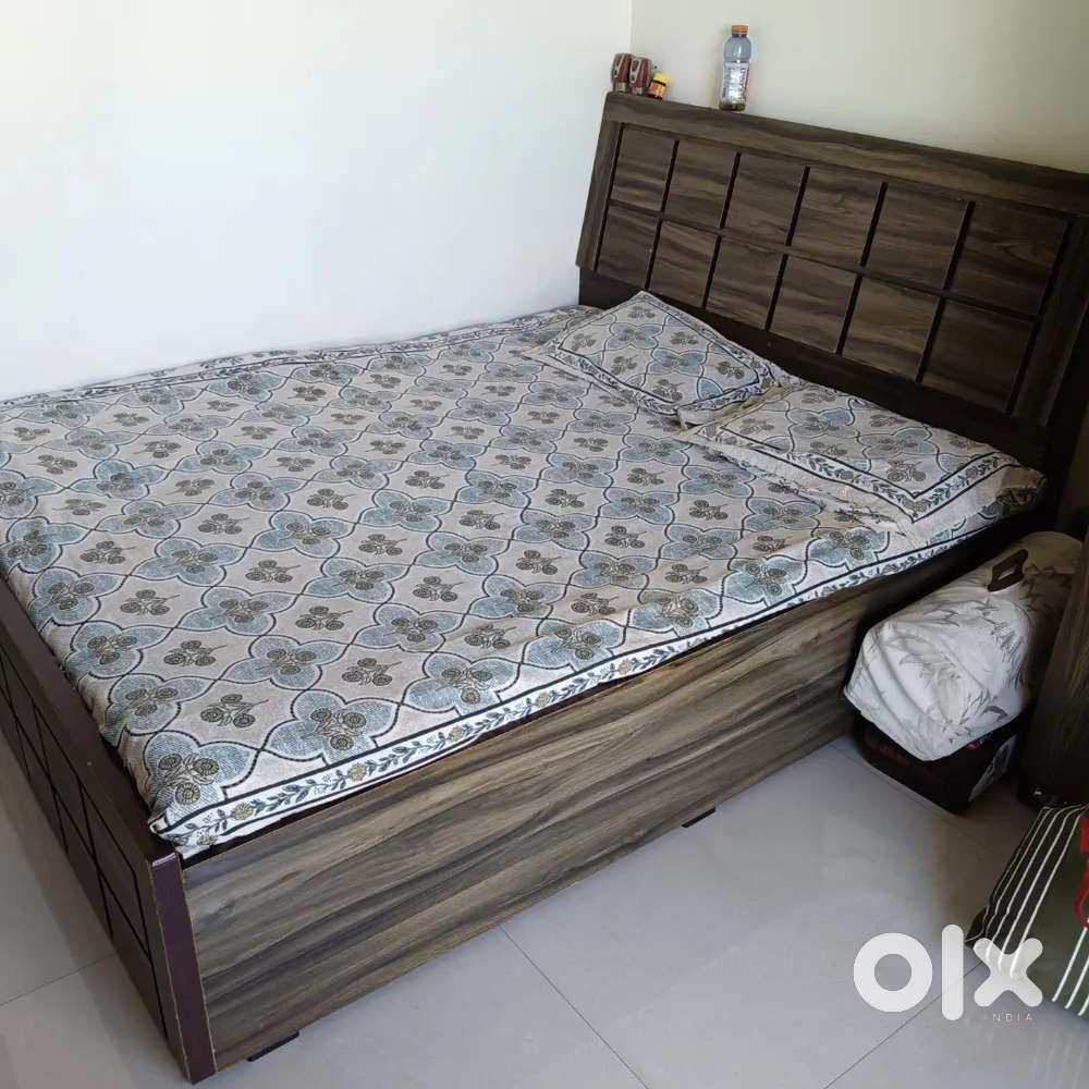 Double bed with storage