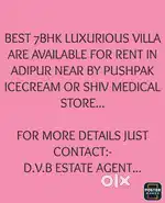 BEST 7BHK LUXURIOUS VILLA ARE AVAILABLE FOR RENT IN ADIPUR